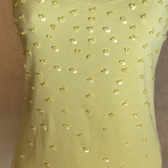 Caslon Front Beaded Lime Tank.   NWOT - Picture 3 of 5